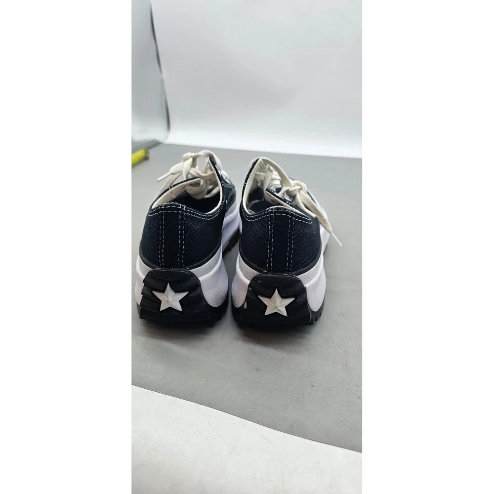 Converse Run Star Hike Low Top Black White Platform Sneakers  Mens 6 Wos 7.5